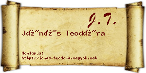 Jónás Teodóra névjegykártya
