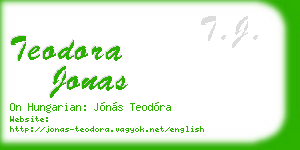 teodora jonas business card